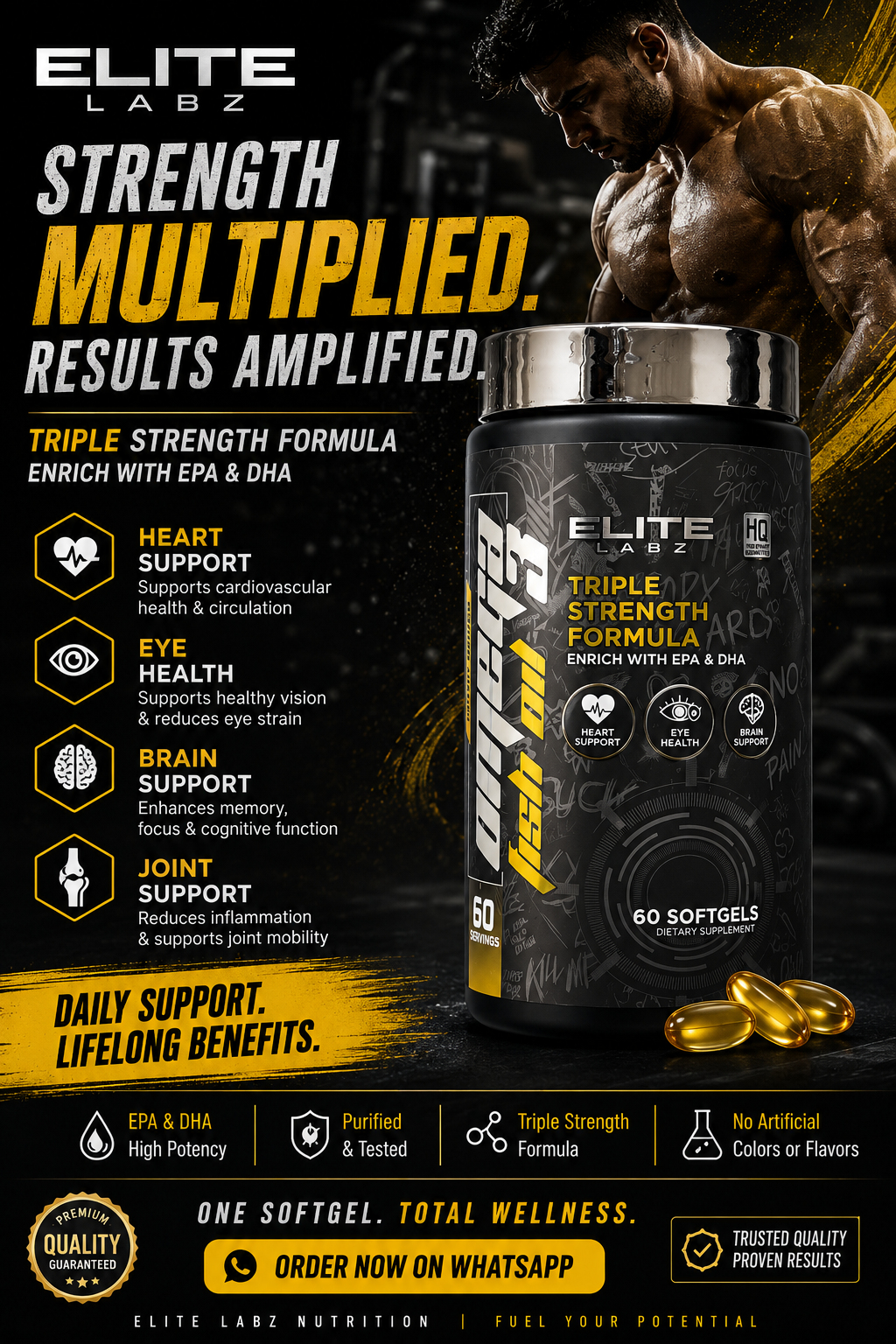 Elite Labz Omega 3 Fish Oil