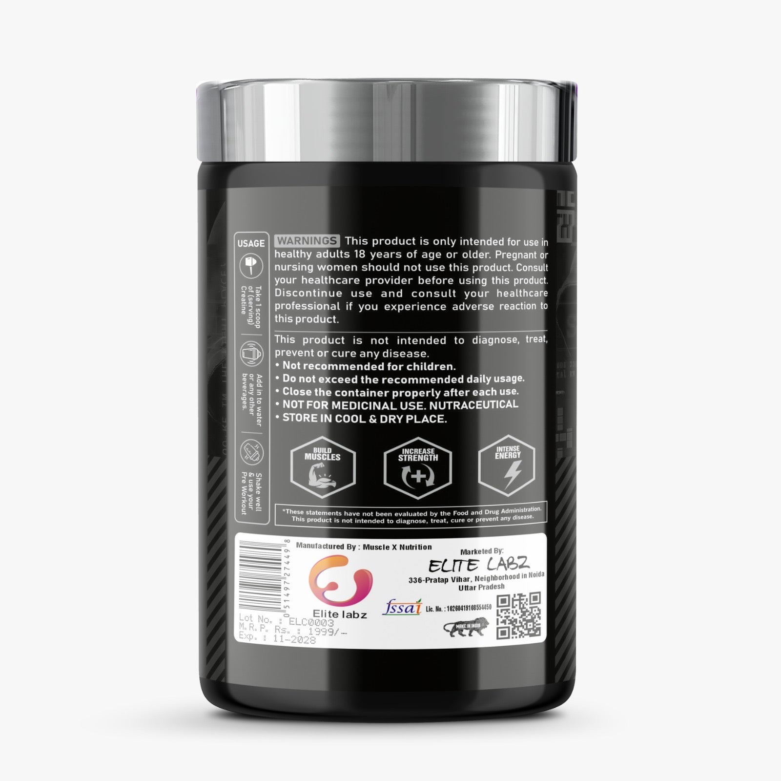 Elite Labz 100% Pure crea energy Creatine