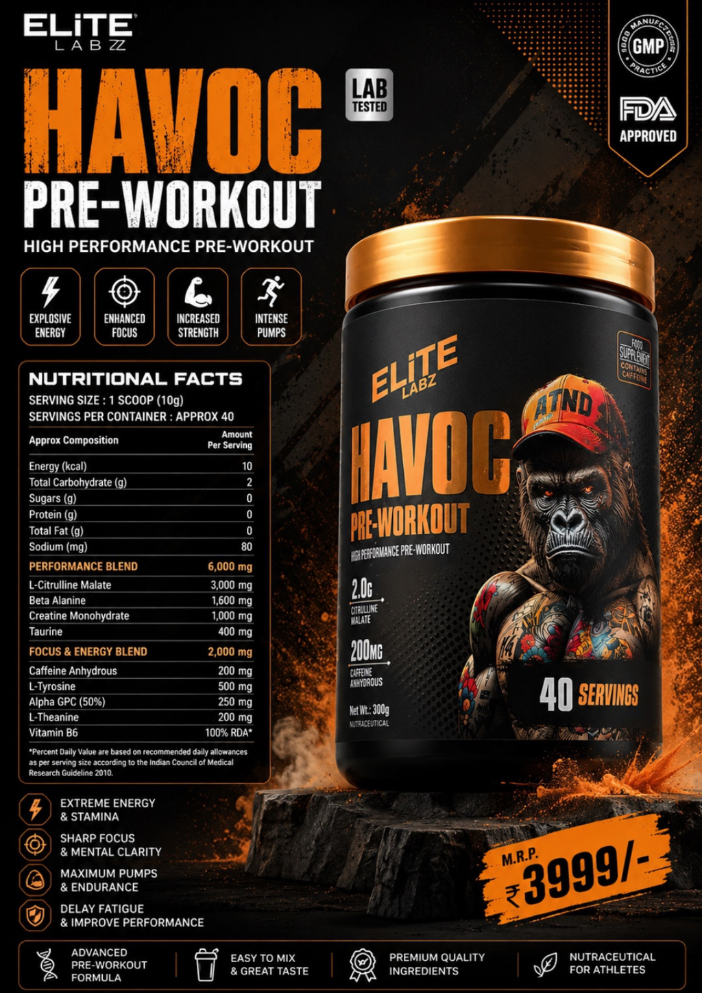 Elite Labz HAVOC Pre-Workout
