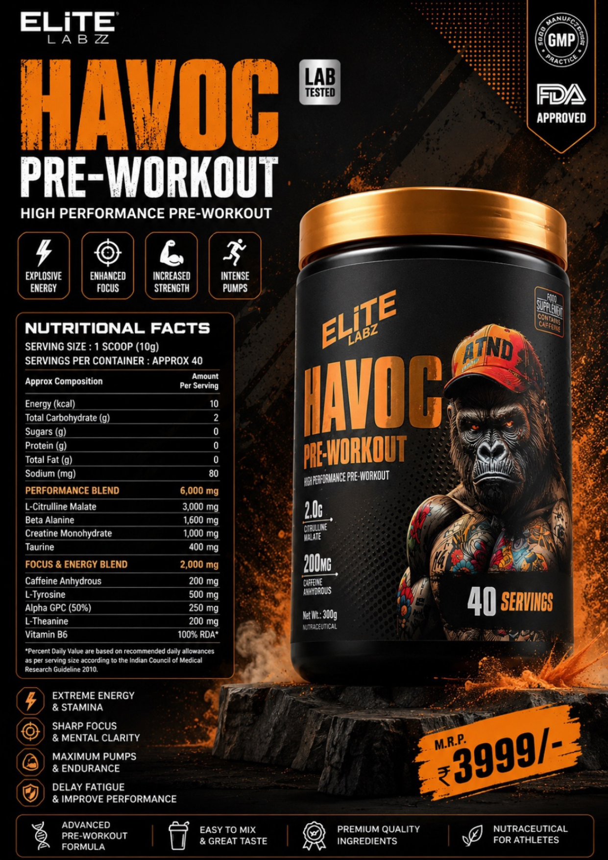 Elite Labz HAVOC Pre-Workout