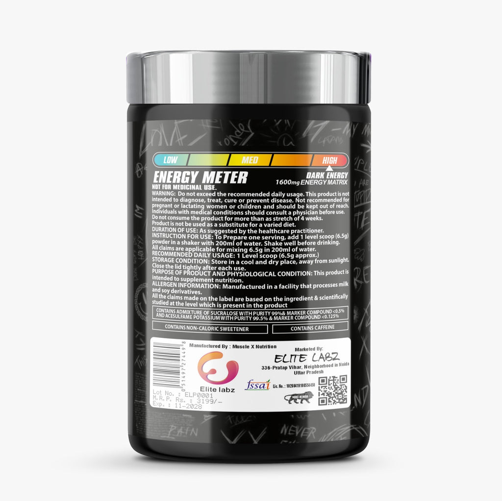 Elite Labz Dark Gamma Pre-Workout Powder
